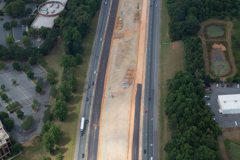 I-77 Express Lanes construction works - June 2016