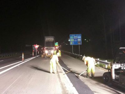 I-77 Express Lanes construction works - June 2016