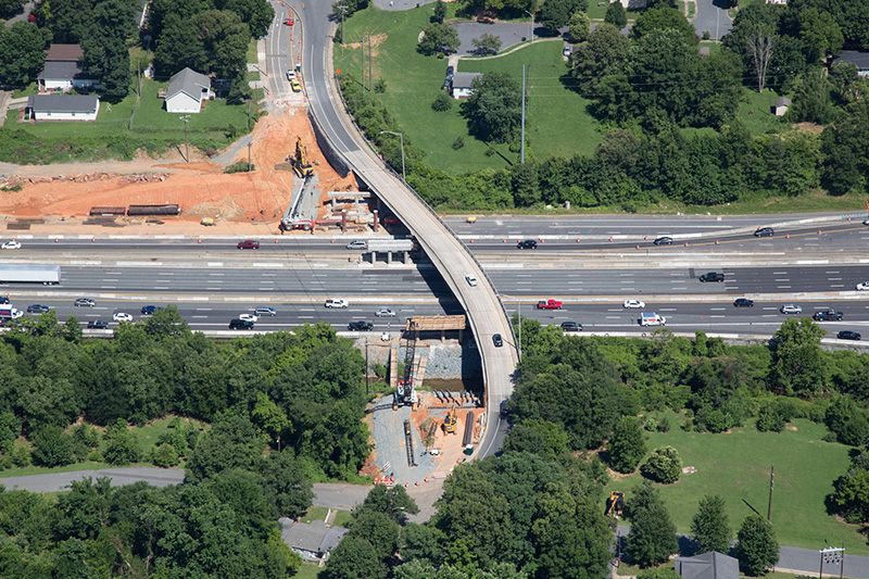 I-77 Express Lanes construction works - June 2017