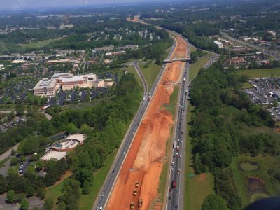 I-77 Express Lanes construction works - April 2016