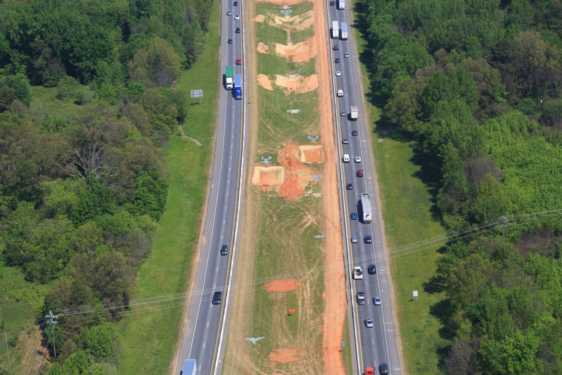 I-77 Express Lanes construction works - April 2016