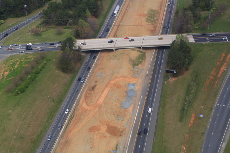 I-77 Express Lanes construction works - March 2016