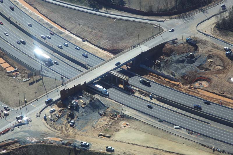 I-77 Express Lanes construction works - January 2018