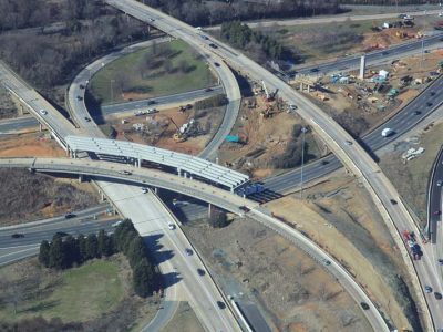 I-77 Express Lanes construction works - January 2018