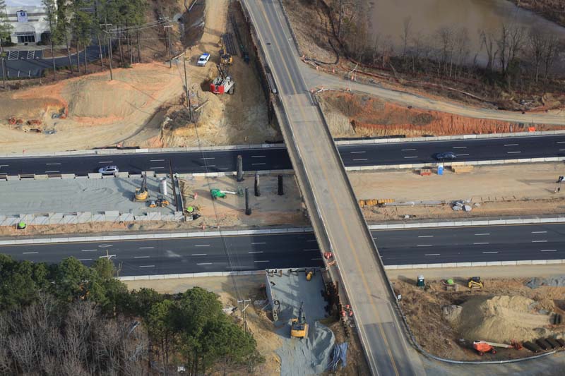 I-77 Express Lanes construction works - December 2017