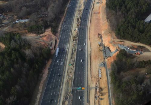 I-77 Express Lanes construction works - December 2017