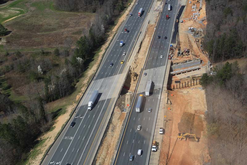 I-77 Express Lanes construction works - February 2018