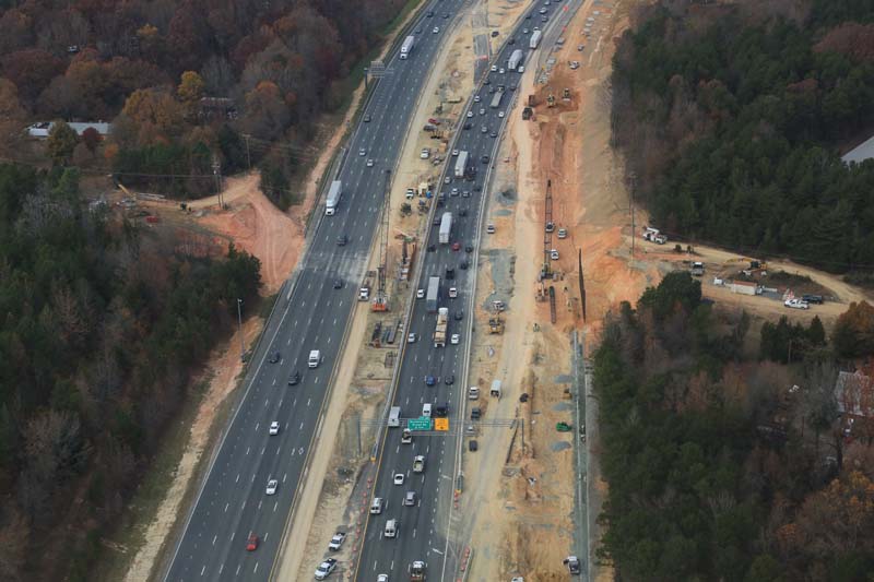I-77 Express Lanes construction works - November 2017