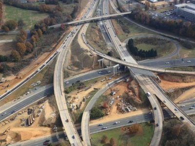 I-77 Express Lanes construction works - November 2017
