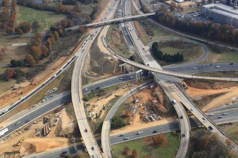 I-77 Express Lanes construction works - November 2017