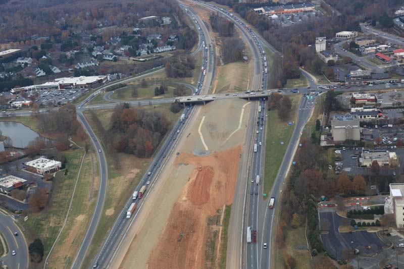 I-77 Express Lanes construction works - October 2017