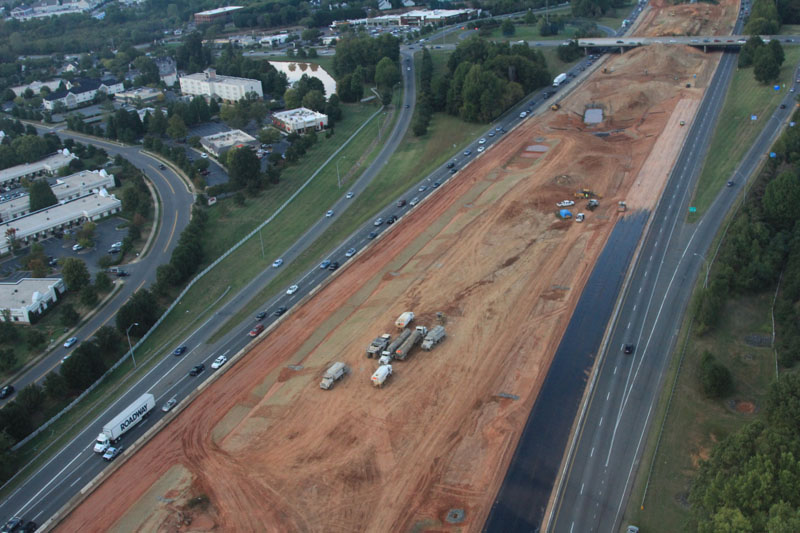 I-77 Express Lanes construction works - September 2016