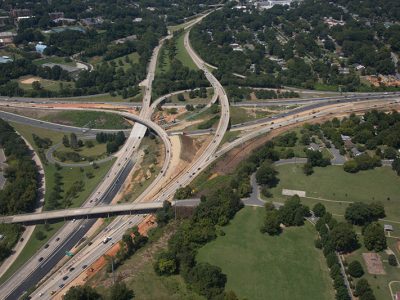 I-77 Express Lanes construction works - August 2017