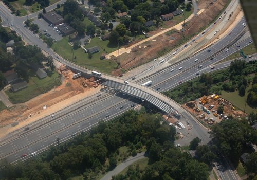 I-77 Express Lanes construction works - August 2017