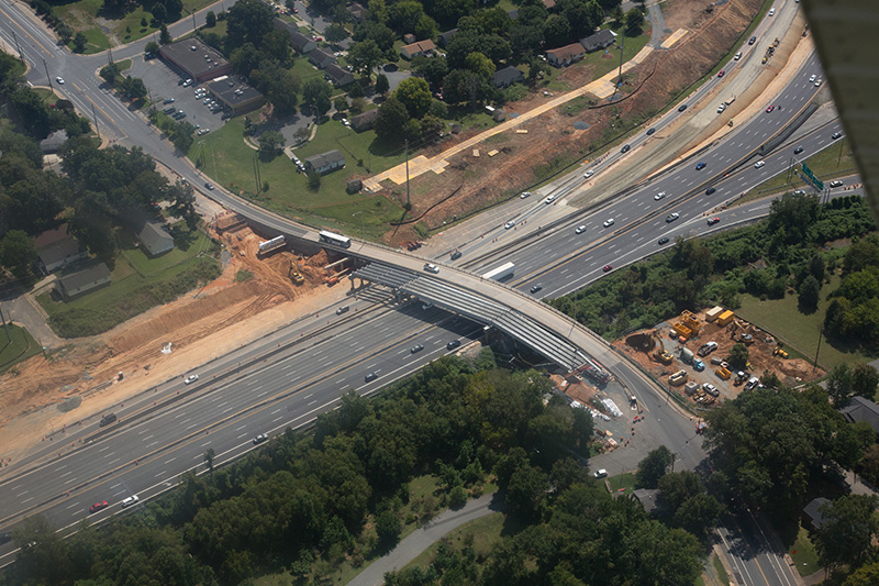 I-77 Express Lanes construction works - August 2017
