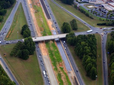 I-77 Express Lanes construction works - August 2016