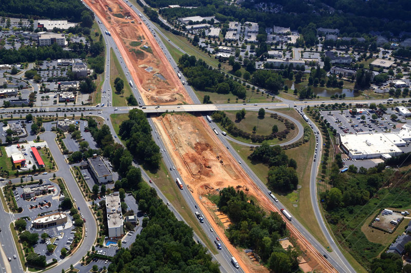 I-77 Express Lanes construction works - August 2016