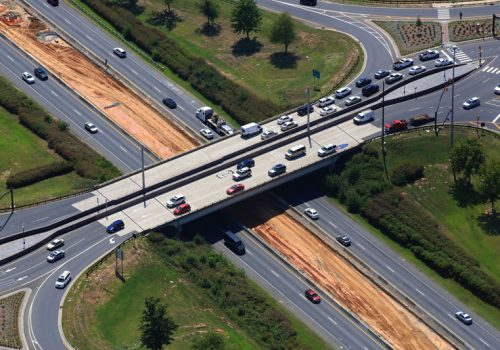 I-77 Express Lanes construction works - August 2016