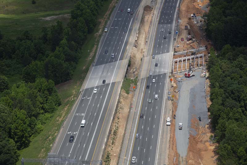 I-77 Express Lanes construction works - May 2018