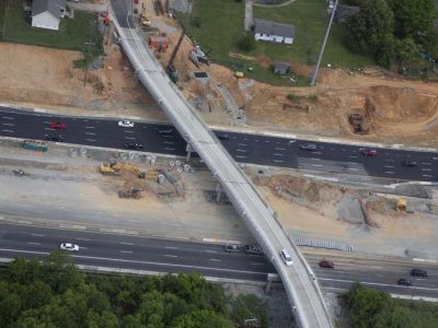 I-77 Express Lanes construction works - April 2018