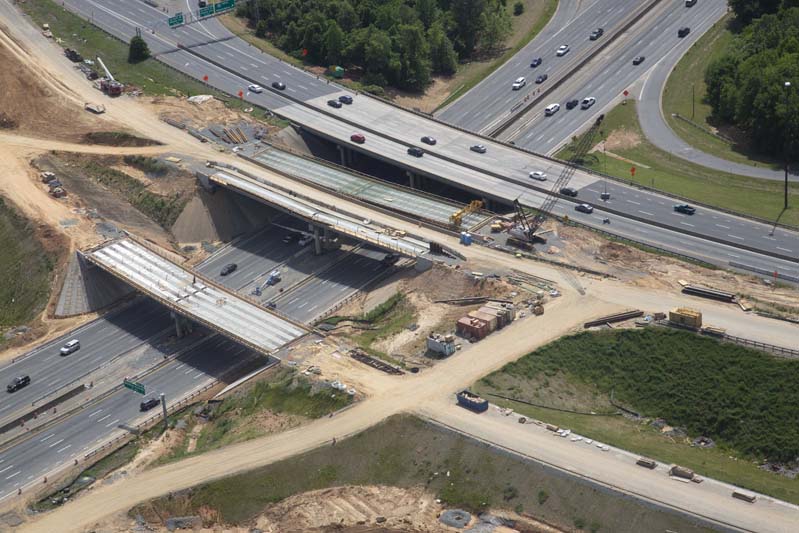 I-77 Express Lanes construction works - April 2018