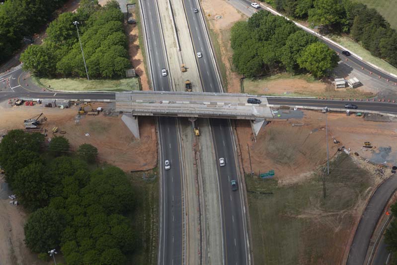 I-77 Express Lanes construction works - April 2018