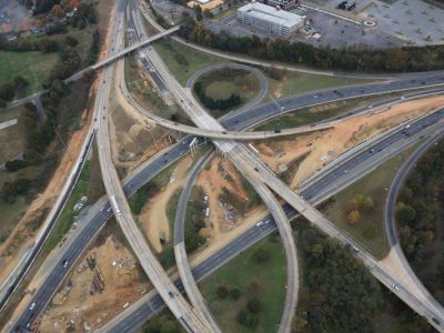 I-77 Express Lanes construction works - October 2017