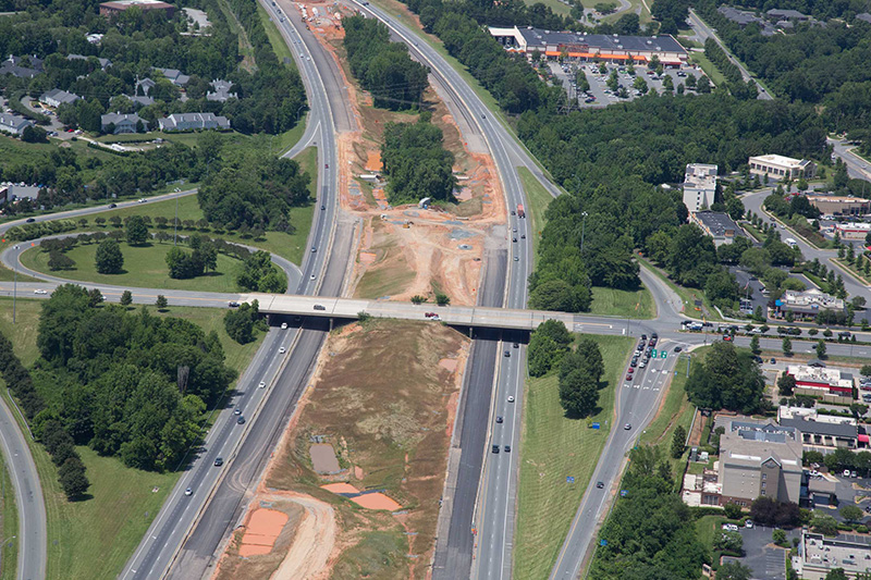 I-77 Express Lanes construction works - May 2017
