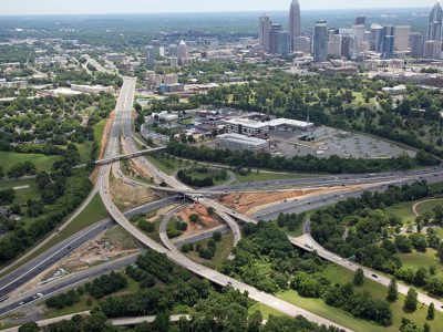 I-77 Express Lanes construction works - May 2017