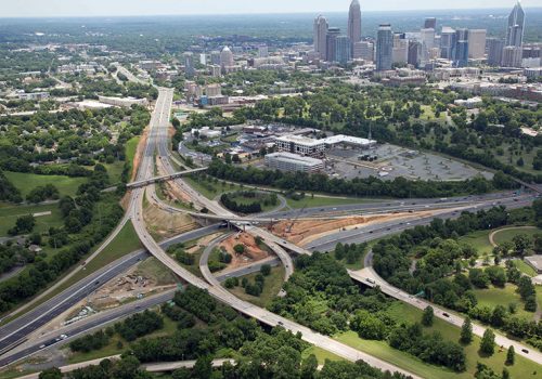 I-77 Express Lanes construction works - May 2017