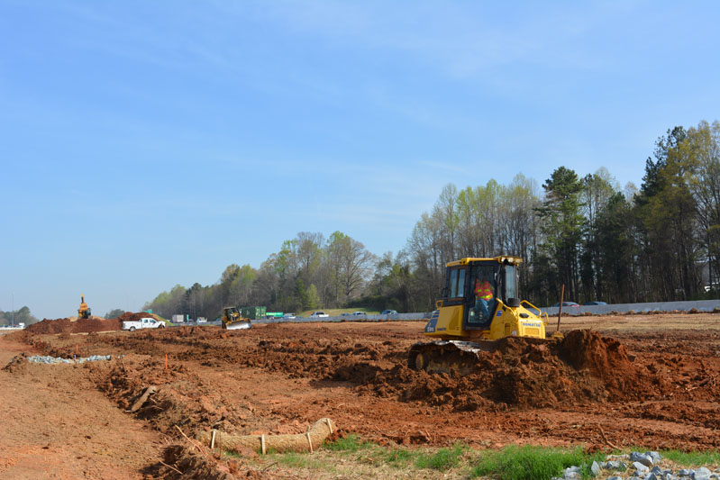 I-77 Express Lanes construction works - March 2016