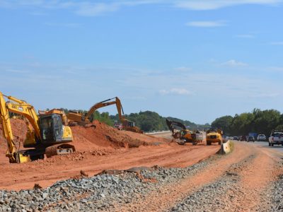 I-77 Express Lanes construction works - October 2016