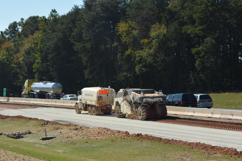 I-77 Express Lanes construction works - October 2016