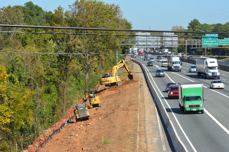 I-77 Express Lanes construction works - October 2016