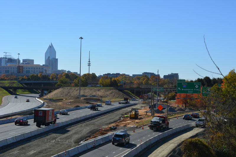 I-77 Express Lanes construction works - November 2016