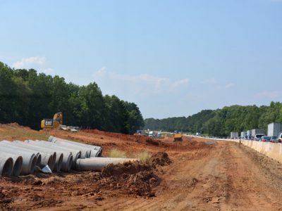 I-77 Express Lanes construction works - May 2016