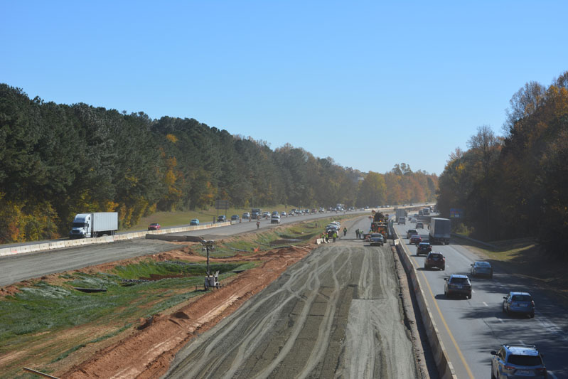 I-77 Express Lanes construction works - November 2016