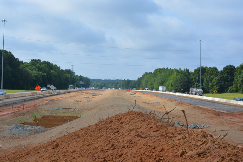 I-77 Express Lanes construction works - July 2016