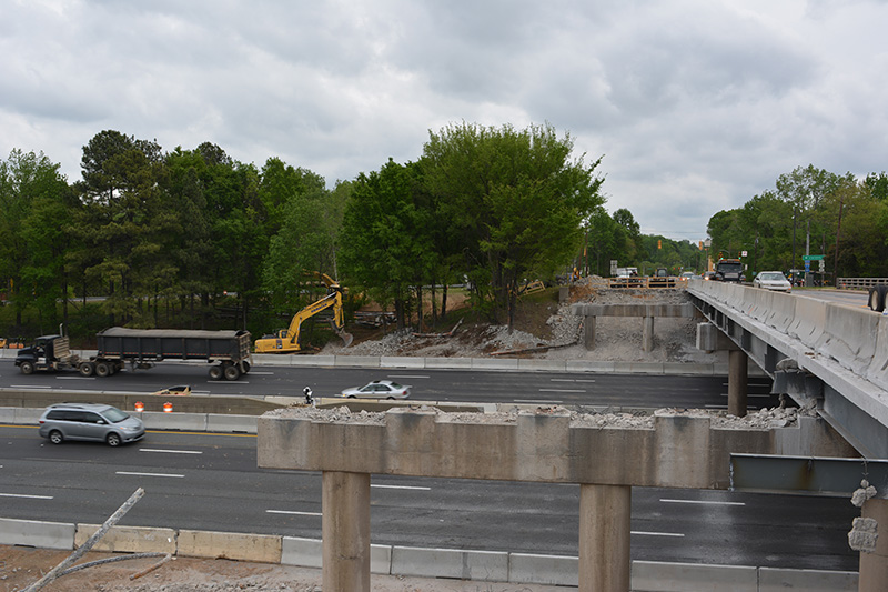 I-77 Express Lanes construction works - April 2017
