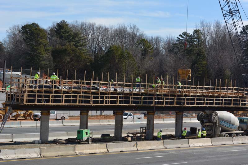 I-77 Express Lanes construction works - February 2018
