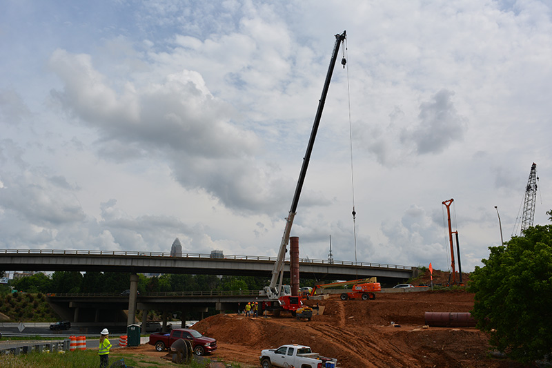 I-77 Express Lanes construction works - May 2017