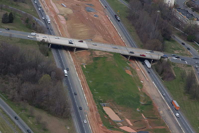 I-77 Express Lanes construction works - March 2017