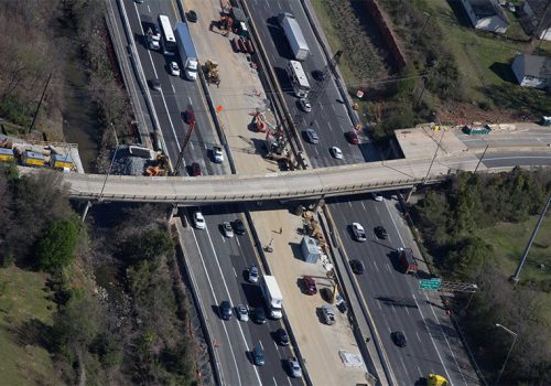 I-77 Express Lanes construction works - March 2017