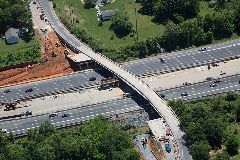 I-77 Express Lanes construction works - April 2017