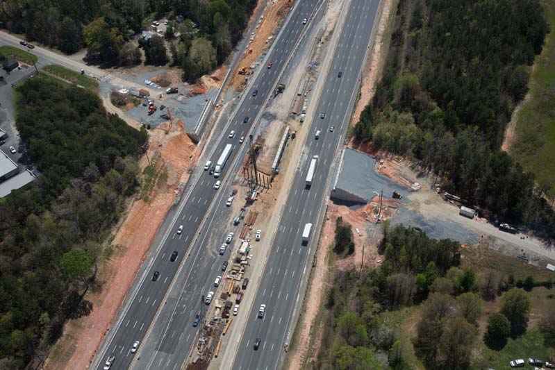 I-77 Express Lanes construction works - March 2018