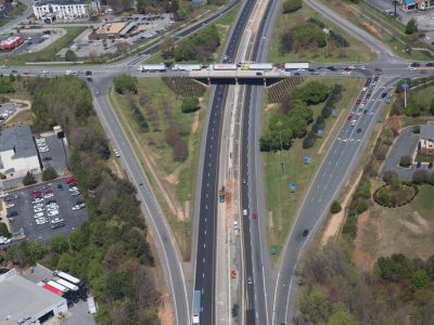I-77 Express Lanes construction works - March 2018