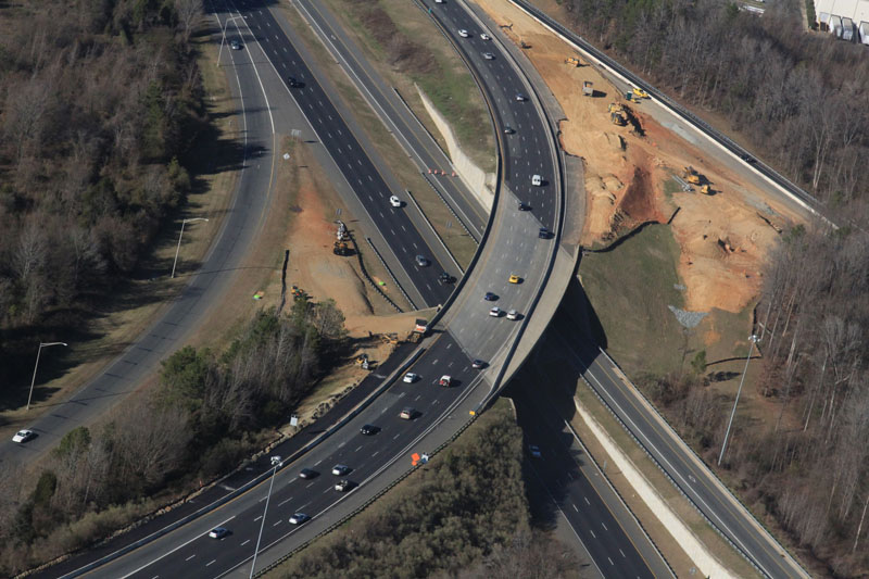 I-77 Express Lanes construction works - January 2017