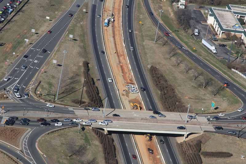 I-77 Express Lanes construction works - January 2017