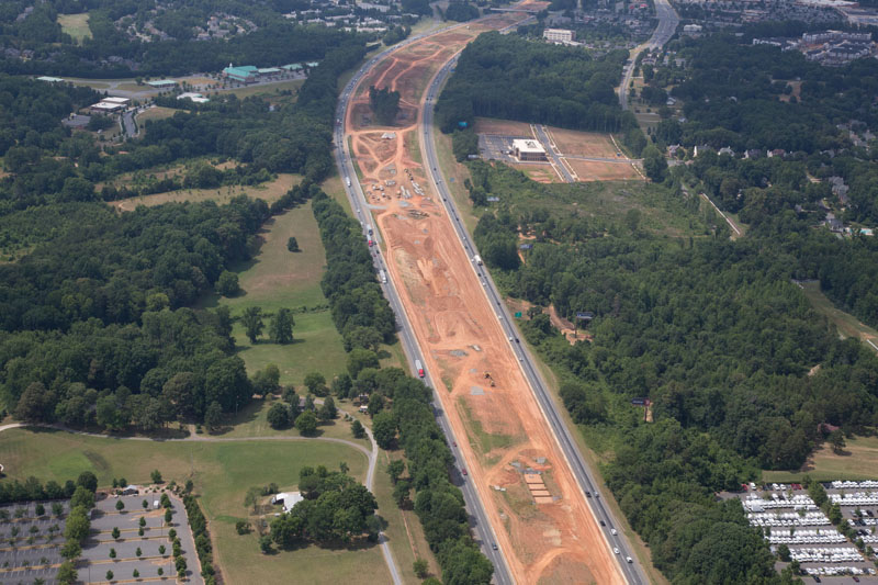 I-77 Express Lanes construction works - June 2016