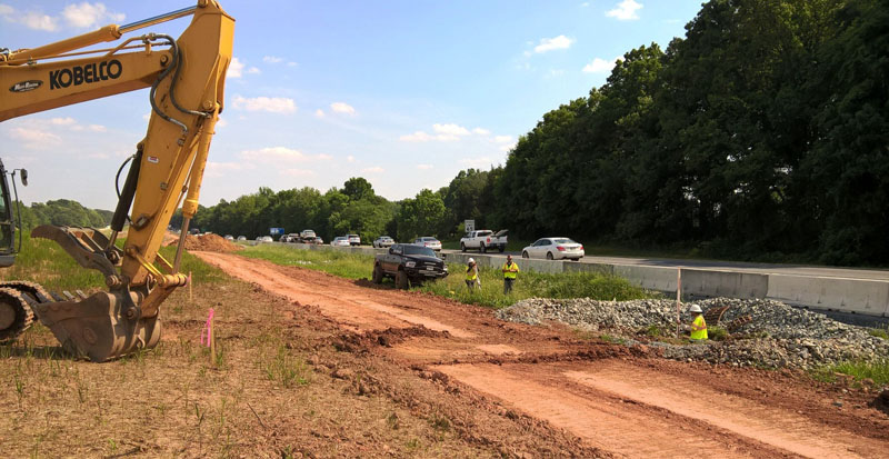 I-77 Express Lanes construction works - May 2016